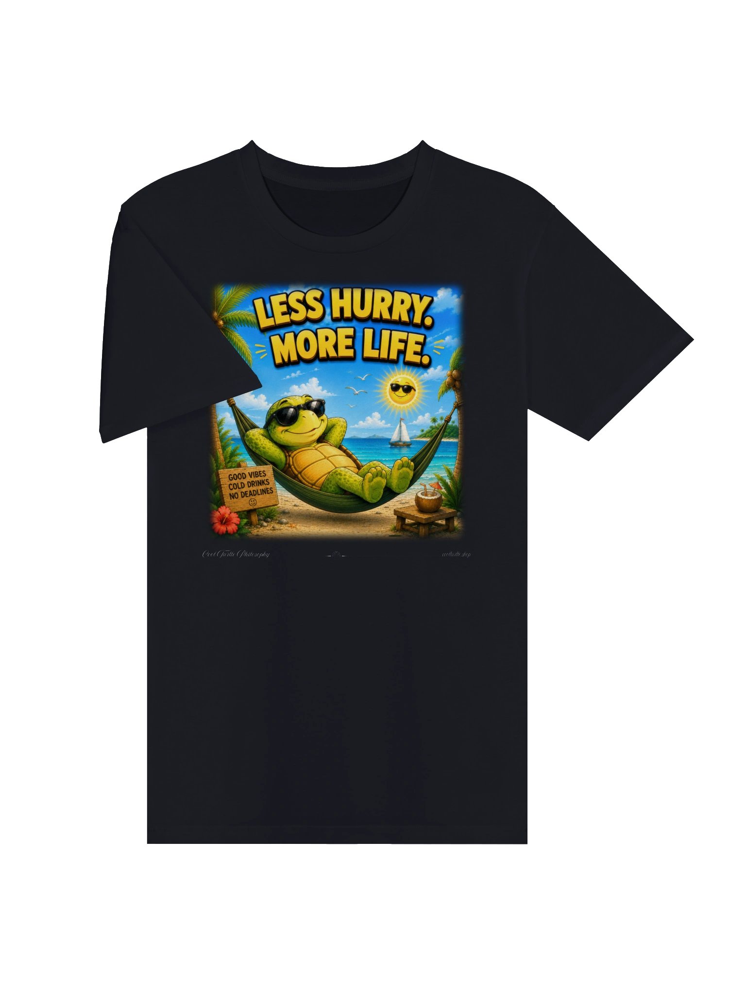 LESS HURRY. MORE LIFE. — AS Colour 5001T Premium T-Shirt product image (5)