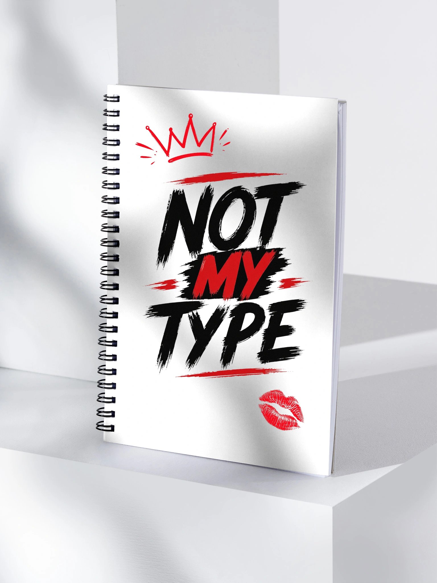 Bold Red Graphic Spiral Notebook product image (4)