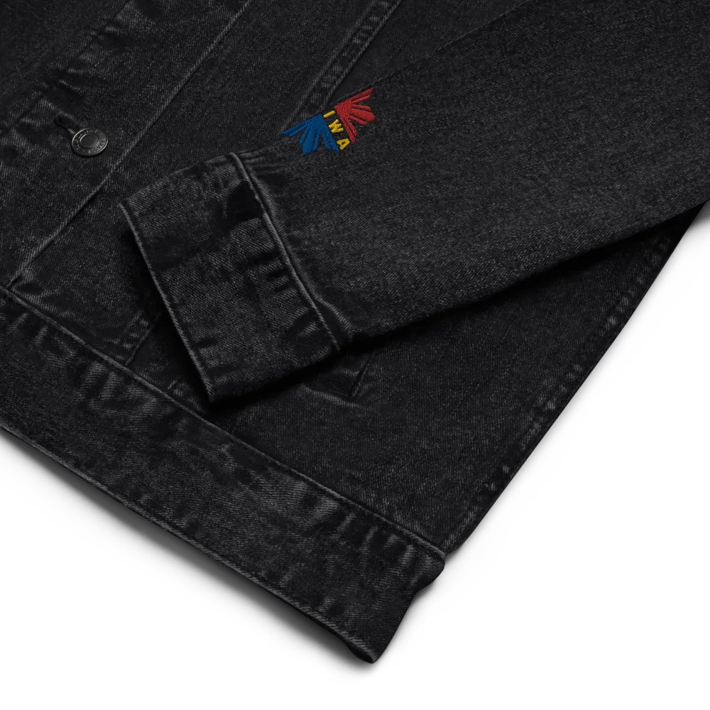 Philippines Flag Sun Denim Jacket with Directional wrist Patches - KALIWA KANAN Left Right product image (10)