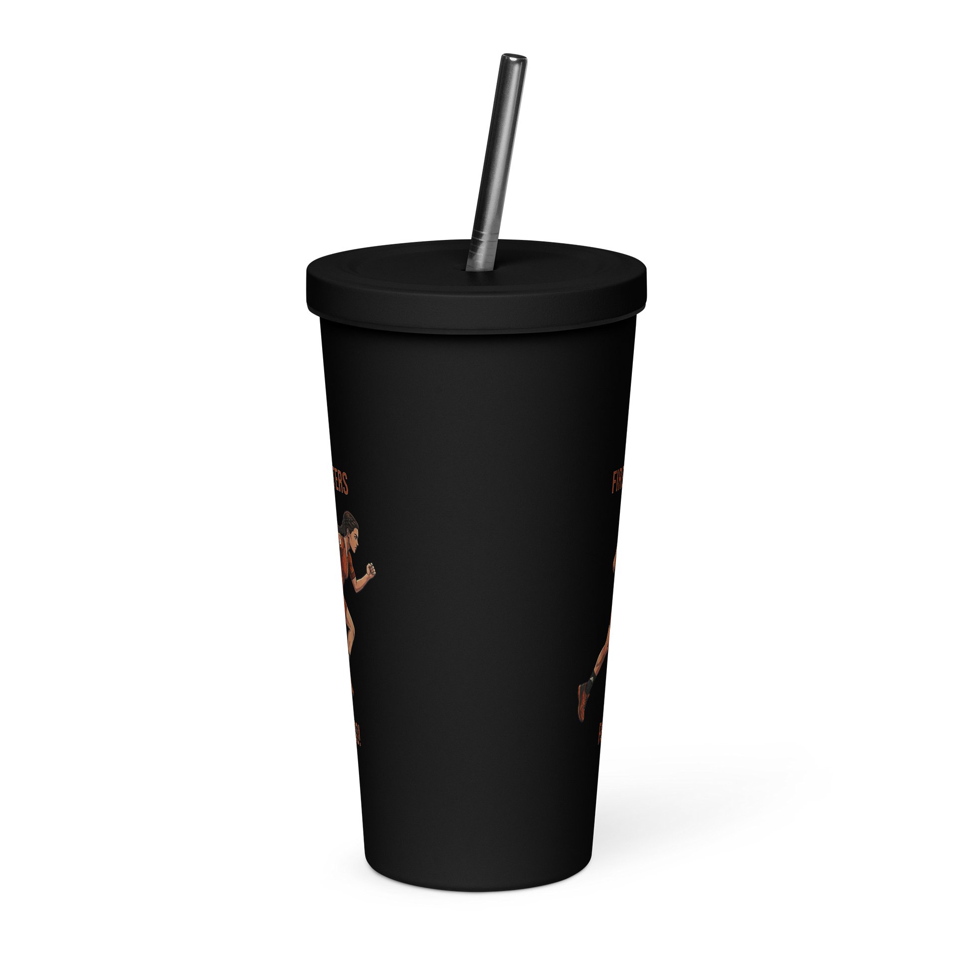 Firefighter Athlete Tumbler with Straw | Ladies Running Edition product image (2)