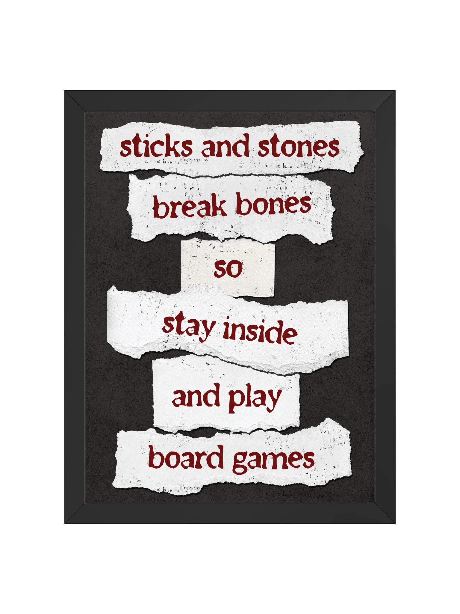 Ransom Note Board Game Room Poster - FRAMED product image (2)