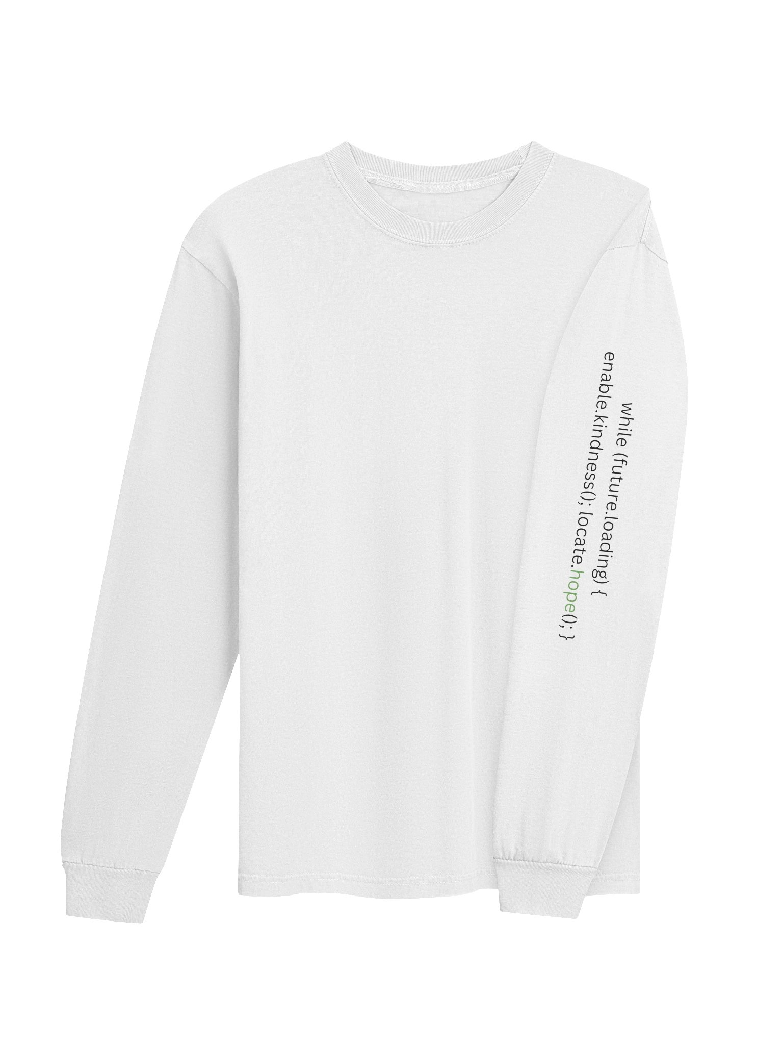 Enable Hope // Garment-Dyed Long Sleeve Shirt by SOURCE CODE ORIGINAL. product image (1)