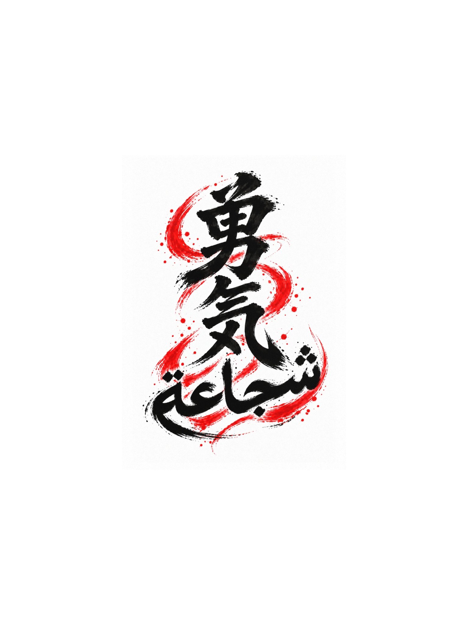 Courage Calligraphy Art Print product image (1)