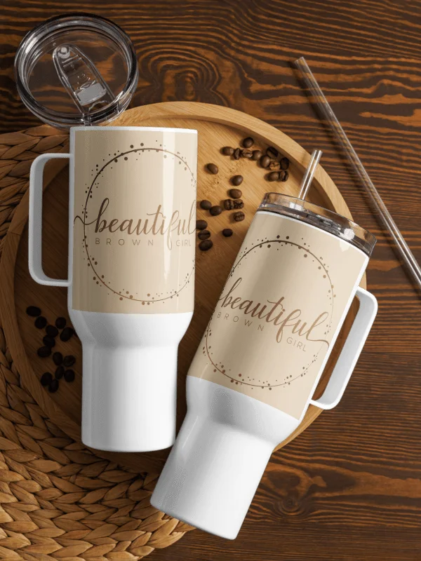 Beautiful Brown Girl Travel Mug product image (4)