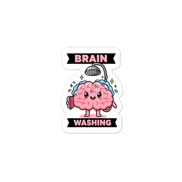 BRAIN WASHING | FUNNY PSYCHOLOGY VINYL STICKER product image (1)