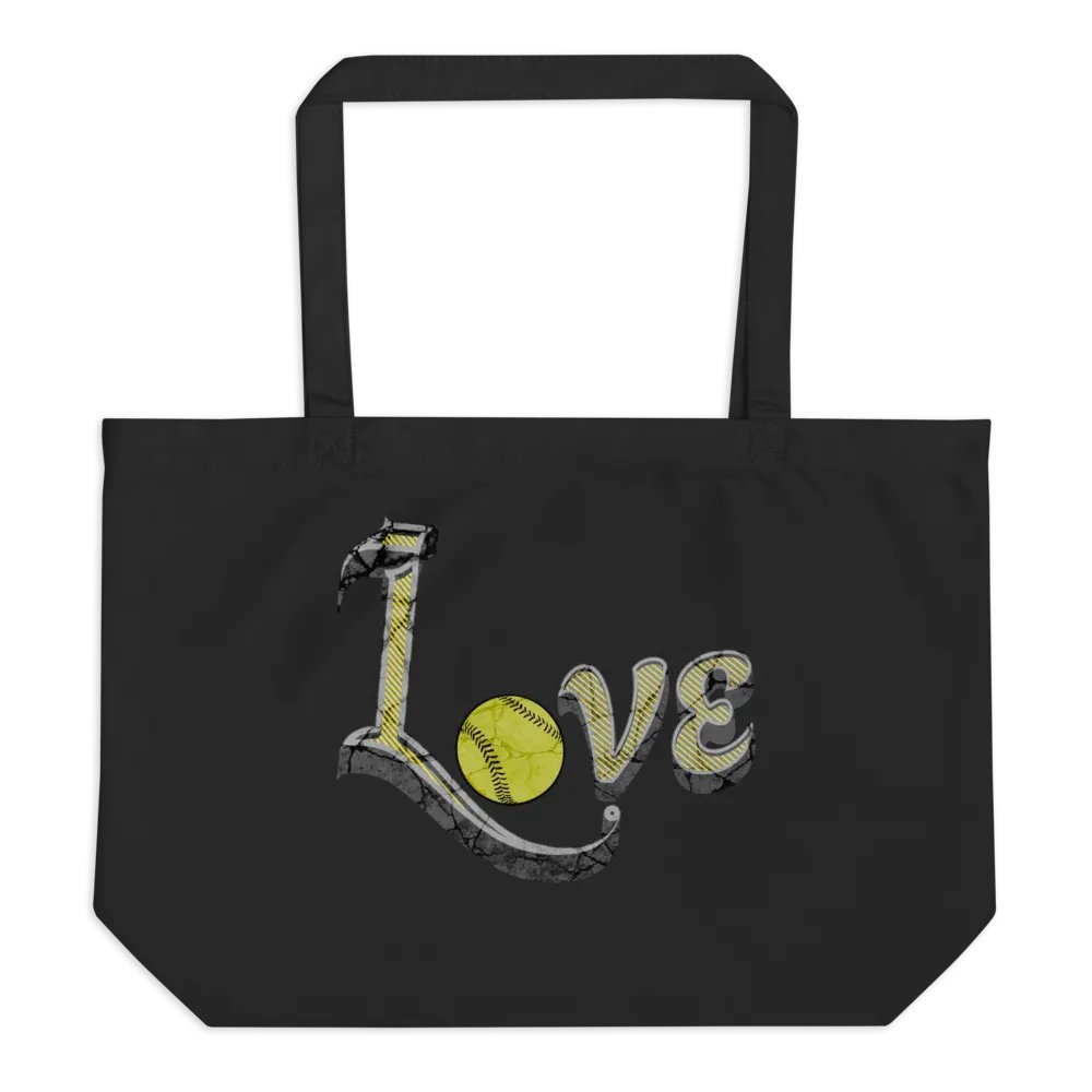 Love Softball Organic Tote product image (1)