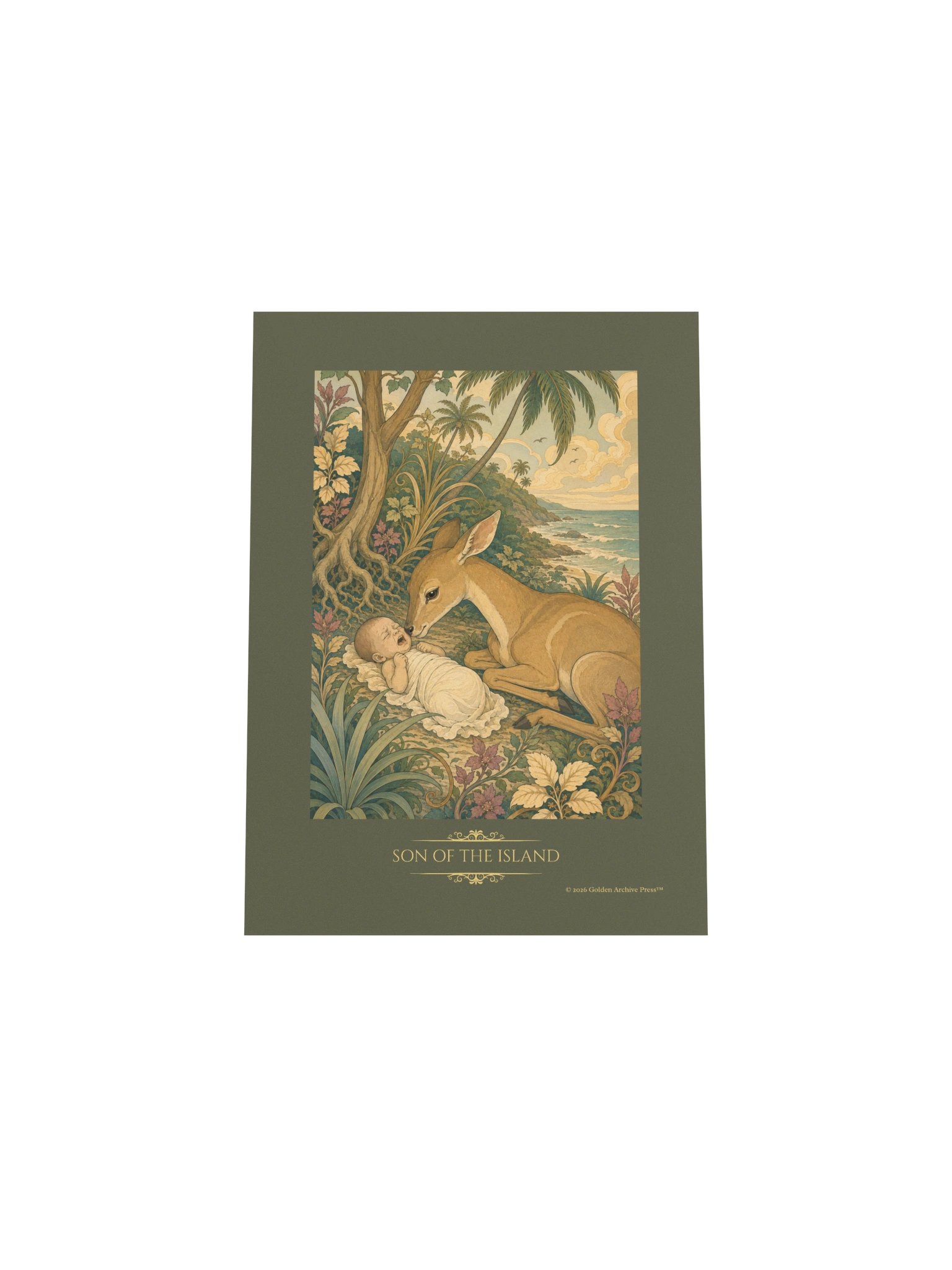 Son of the Island — Art Nouveau Art Print (Baby and Gazelle) product image (28)
