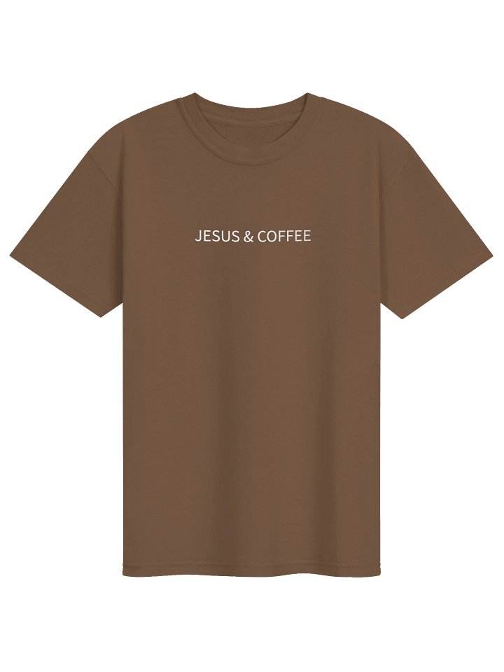 Jesus & Coffee Embroidered Comfort Colors Tee product image (1)