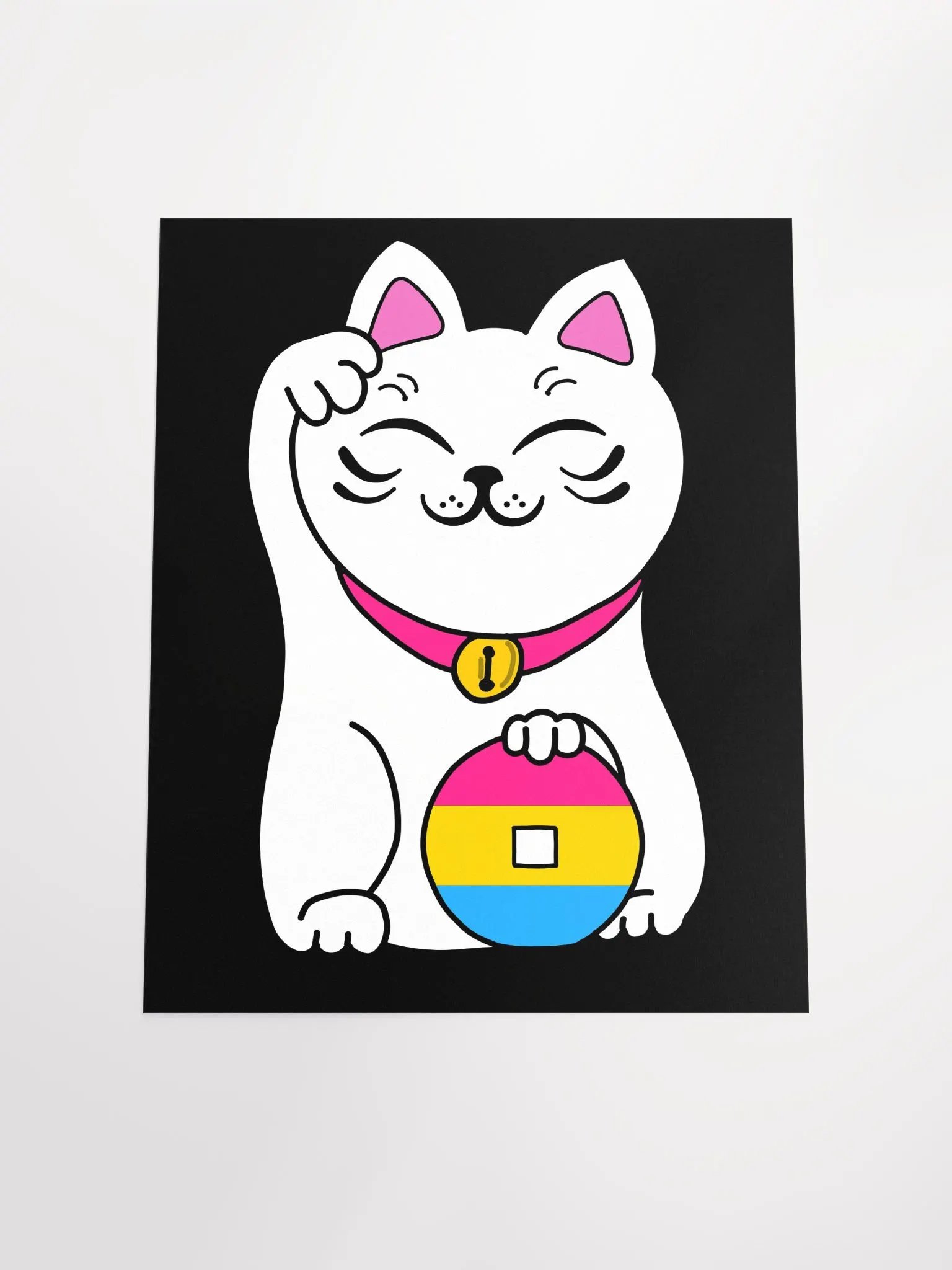 Maneki neko pansexual pride poster product image (4)