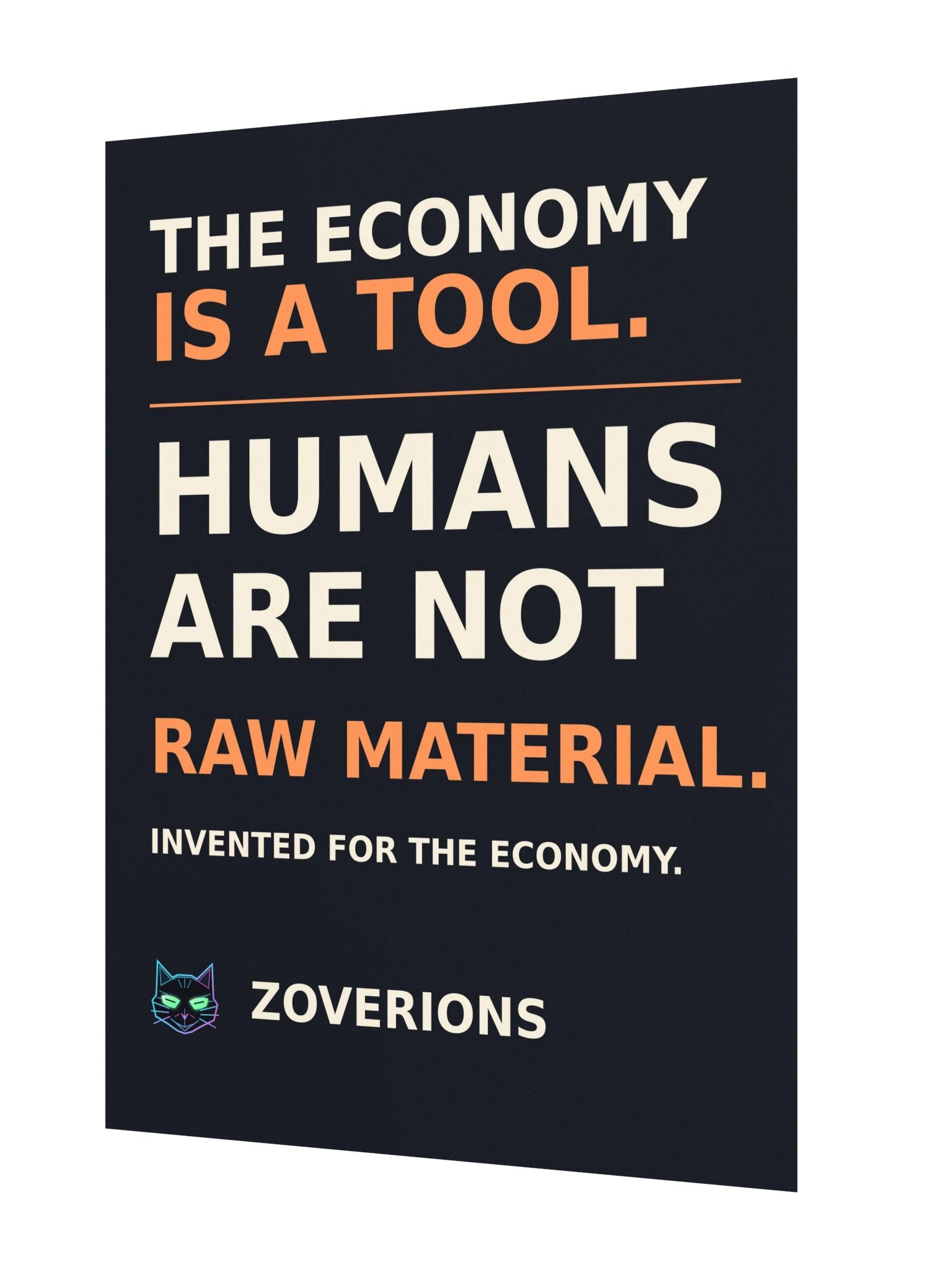 Humans Are Not Raw Material Large Art Print product image (2)
