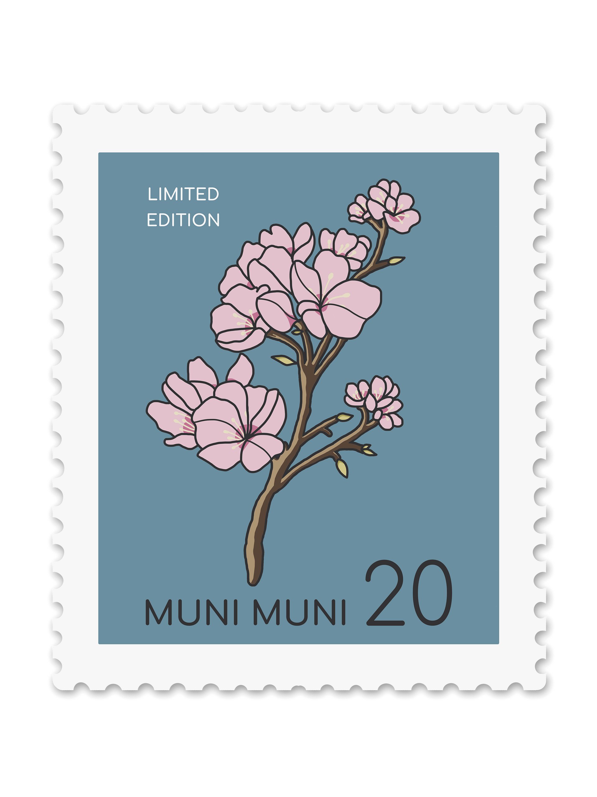 Cherry Blossom Stamp Sticker product image (3)