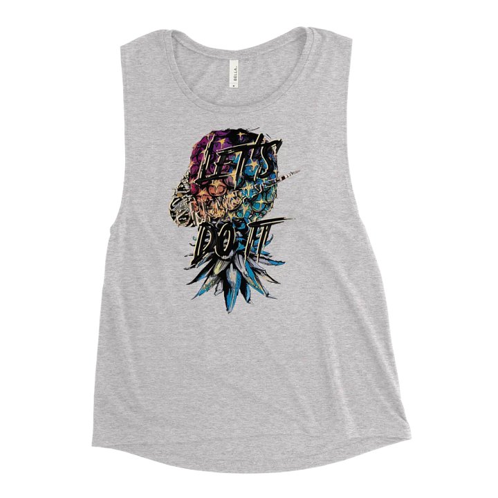 Let's Do It Swoosh Graffity Styled Upside-Down Pineapple flowy women's Tank Top product image (49)