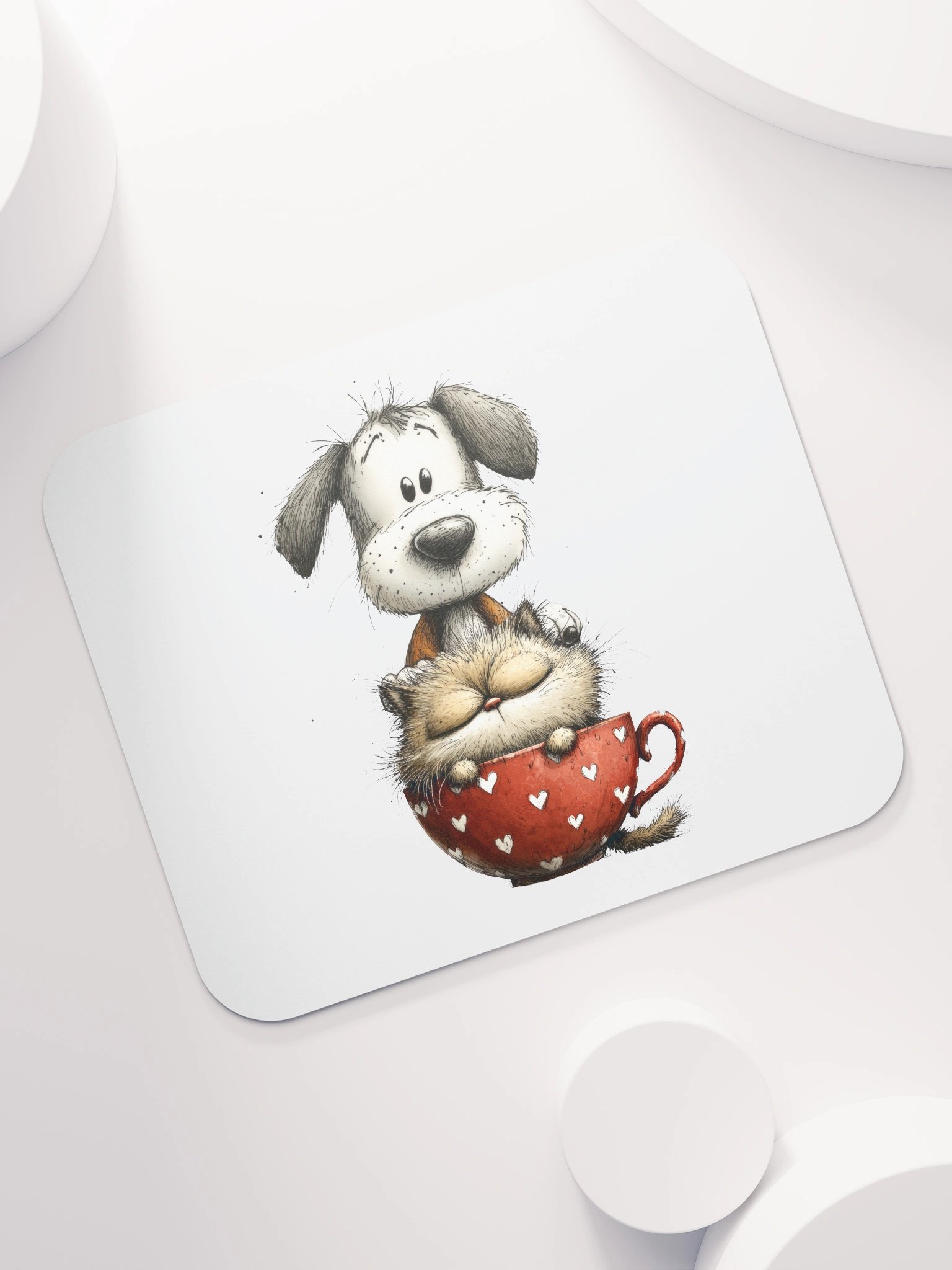 Cute Cat Dog Mousepad product image (7)