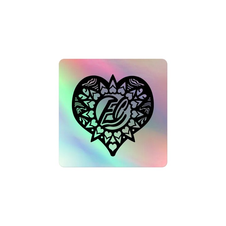 Holographic EC Heart Sticker product image (1)