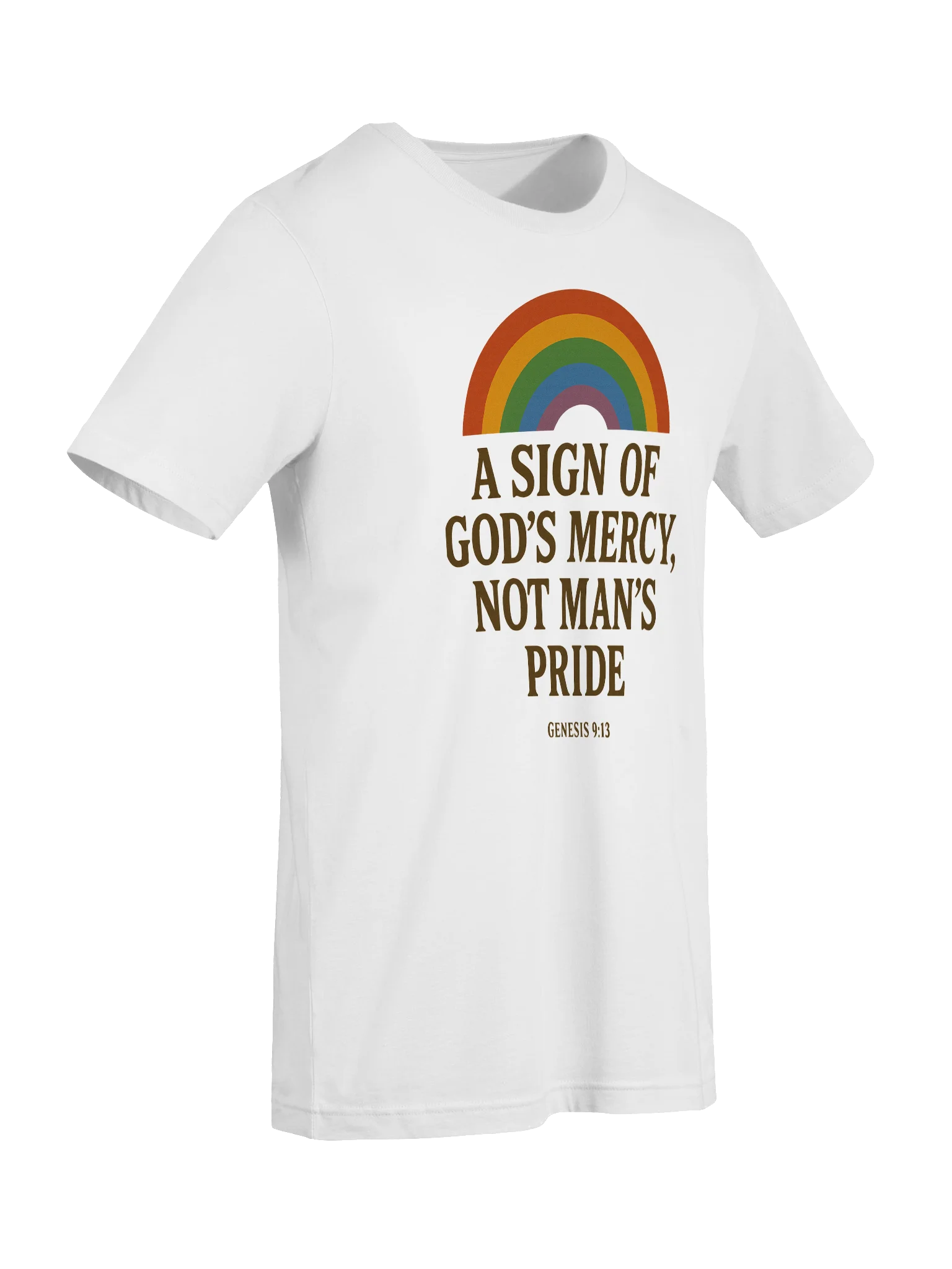“Reclaim the Rainbow” — A Sign of God’s Mercy, Not Man’s Pride T-Shirt | Gold Standard Collection product image (9)