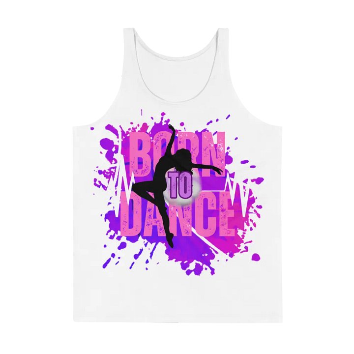 Born to Dance Her Silhouette Energetic Vibes Full Print Tank product image (2)