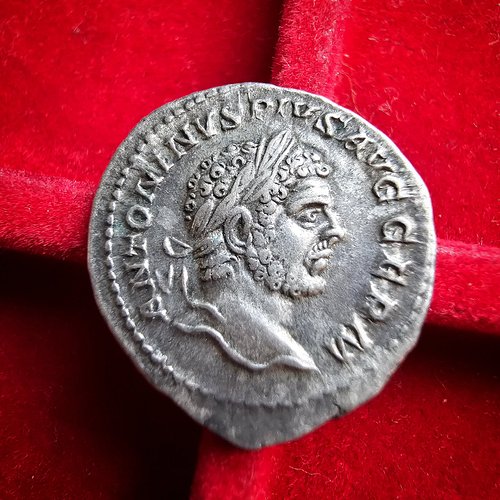 Caracalla's coinage often depics eastern Gods, as well as other deities not so closely associated to traditional roman coinag...