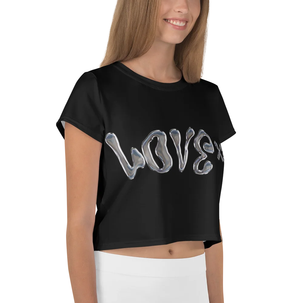 LOVE X3 Women's Crop Top Tee product image (4)