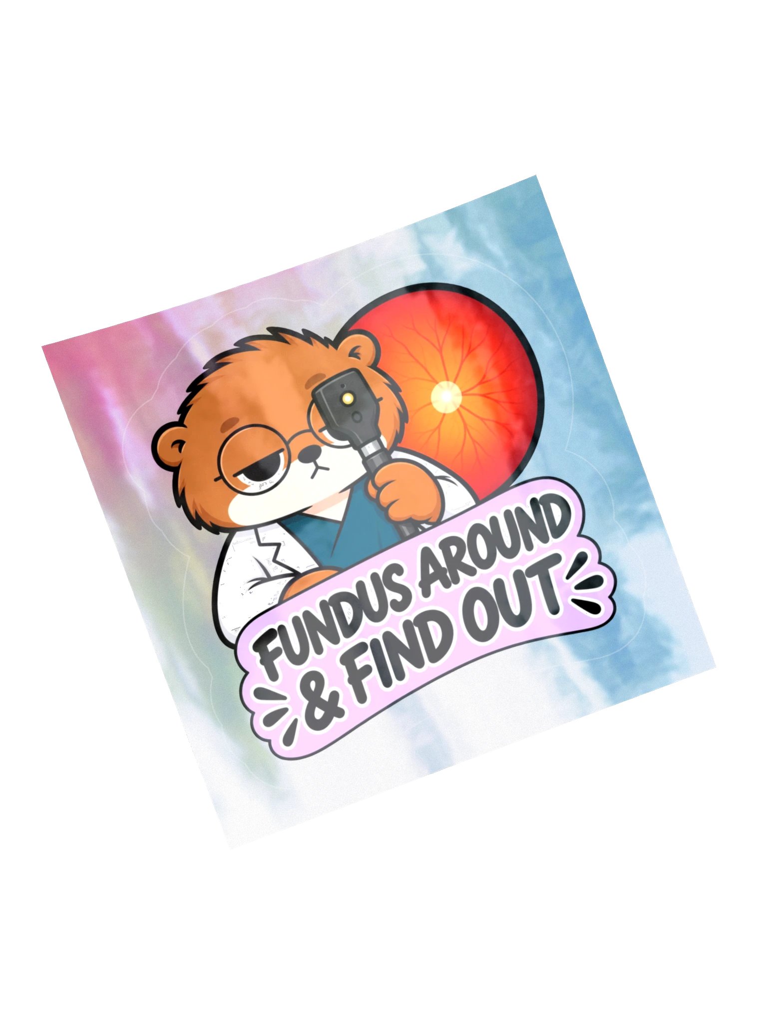 Sleepy Optometrist Fundus Around & Find Out Holographic Sticker Sheet product image (5)