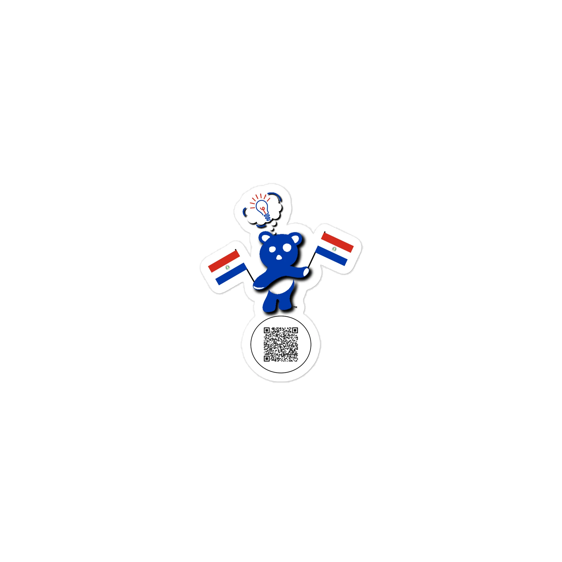 Paraguay — Country Bear Sticker | BehrBrained Media product image (1)