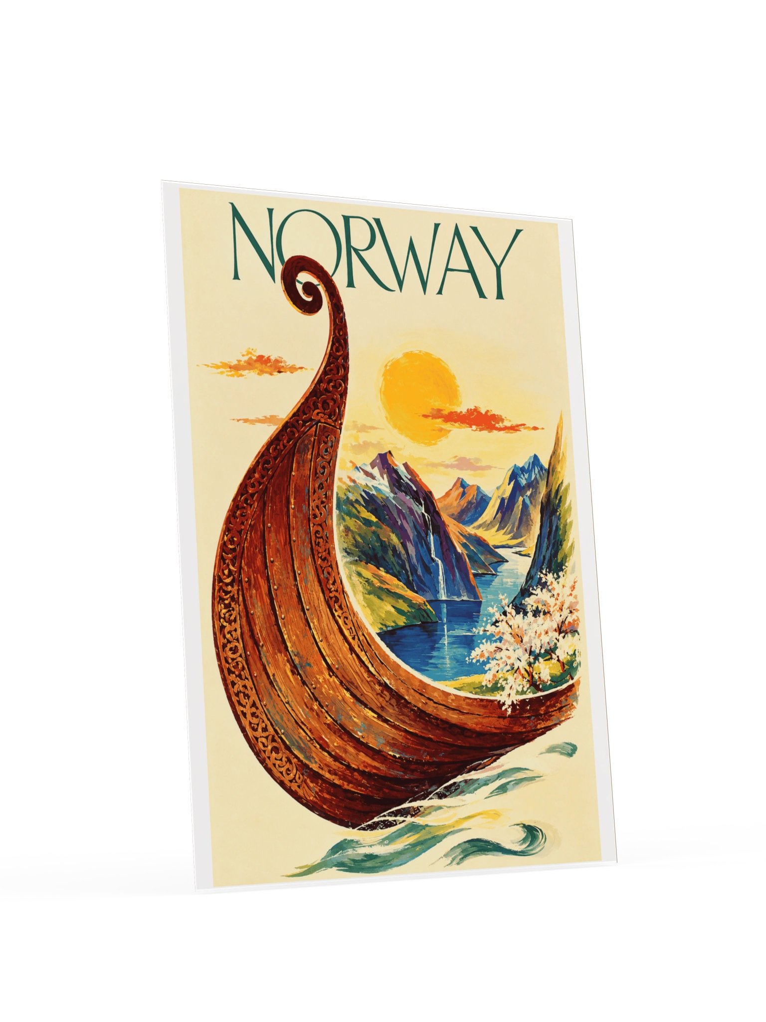 Norway Viking Fjord Travel Vintage Poster product image (19)