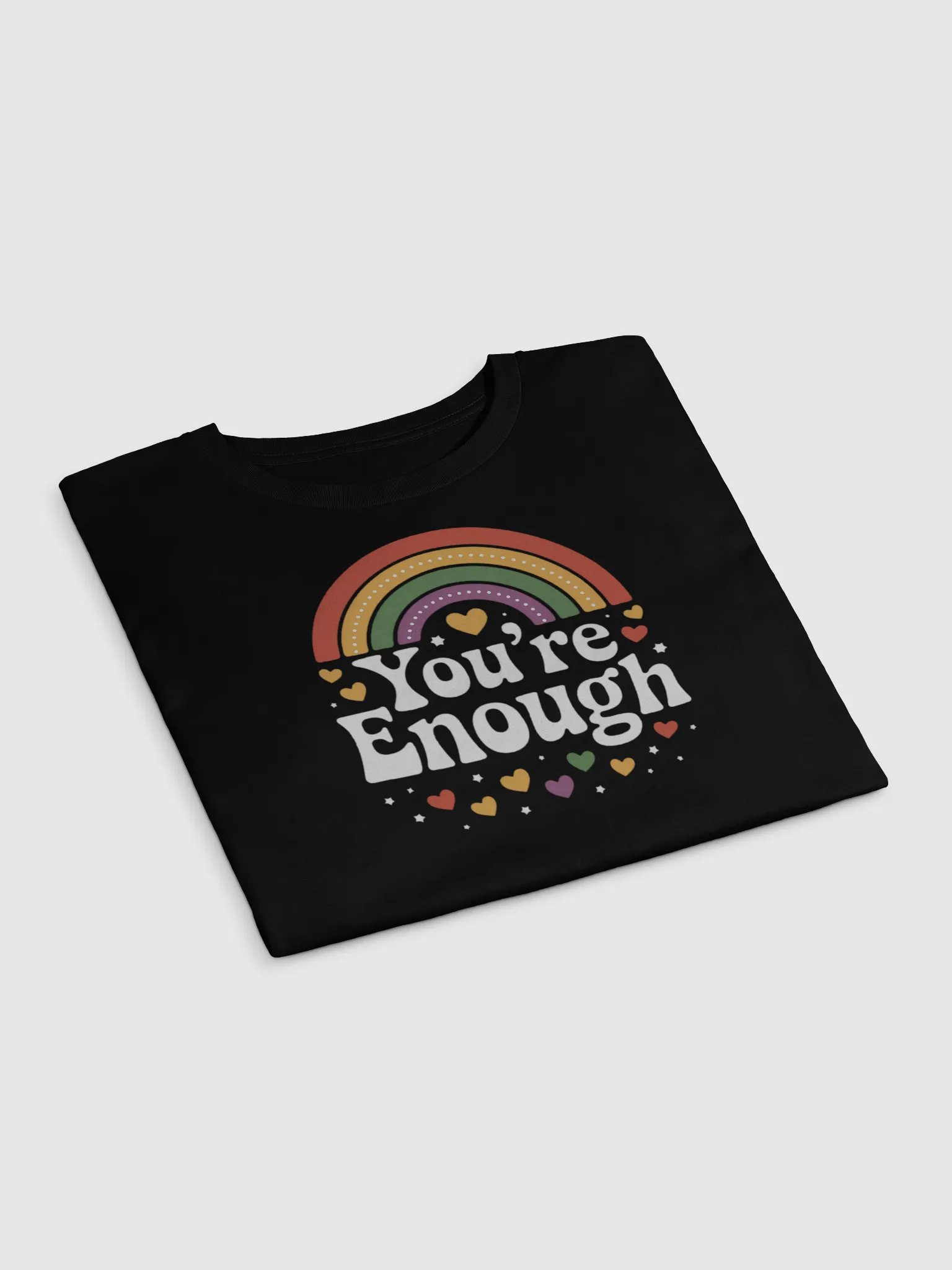You're Enough Retro Rainbow Pride Crop Top product image (8)