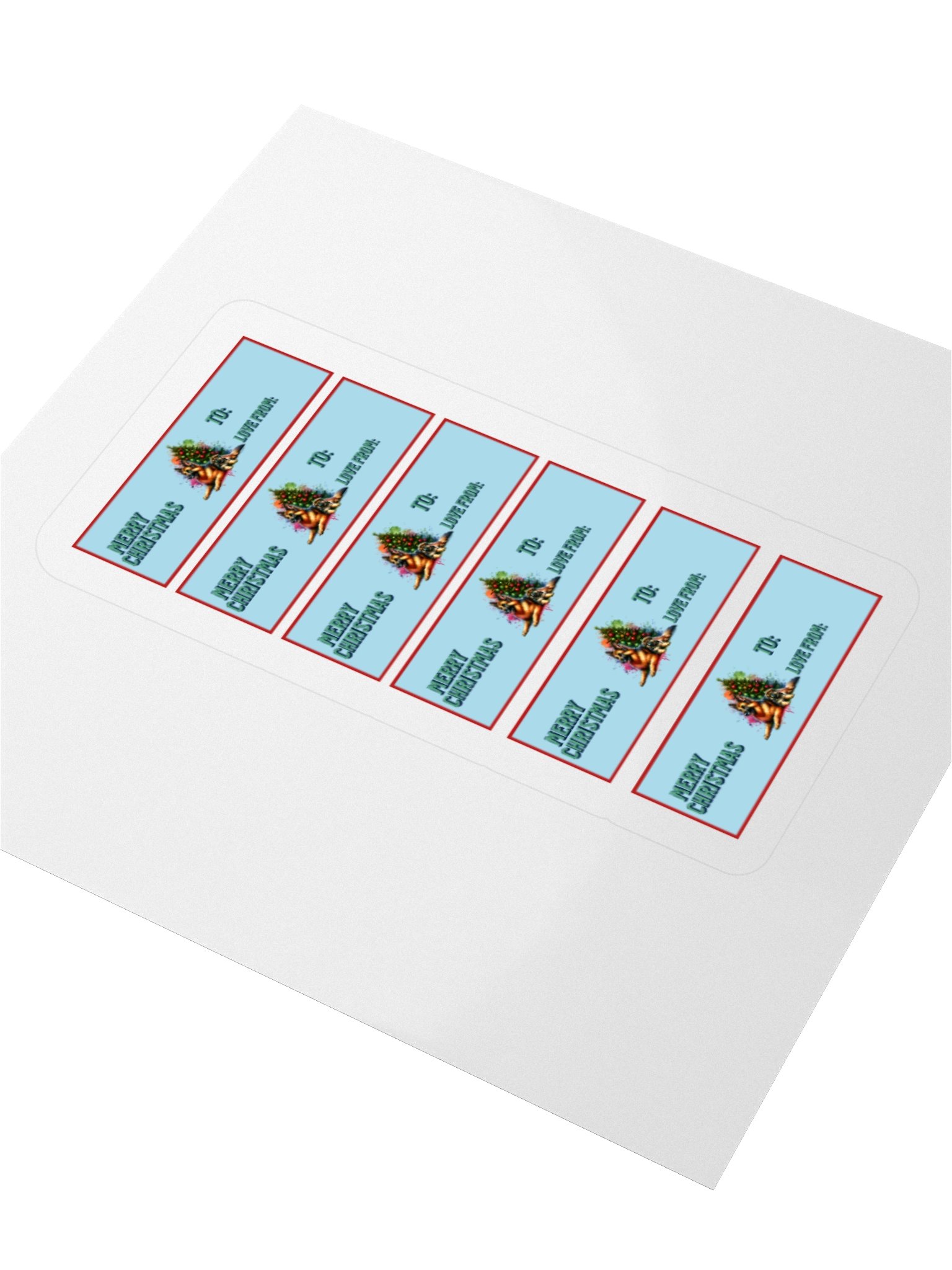 Festive German Shepherd Hug Christmas Gift Tag Set product image (12)