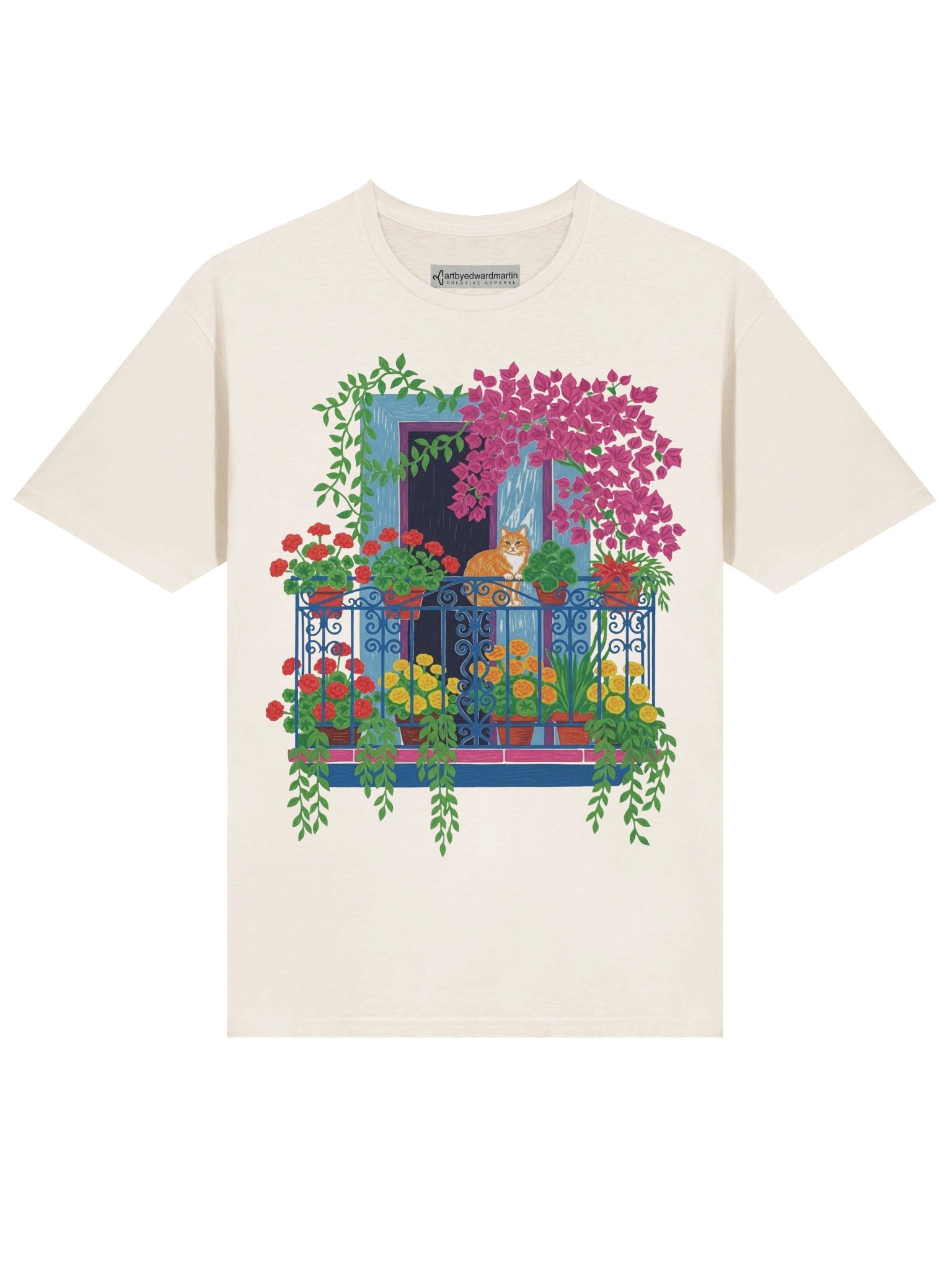 Balcony Cat Unisex Tee product image (130)