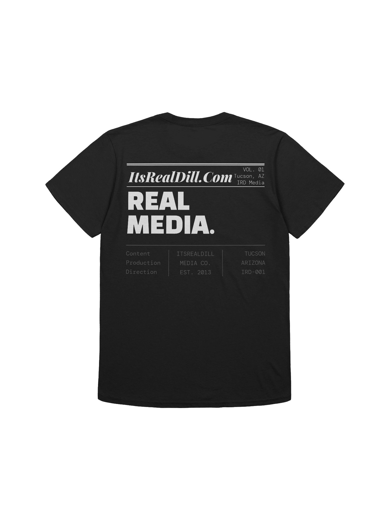 IRD Black Media Newspaper Masthead Tee product image (1)