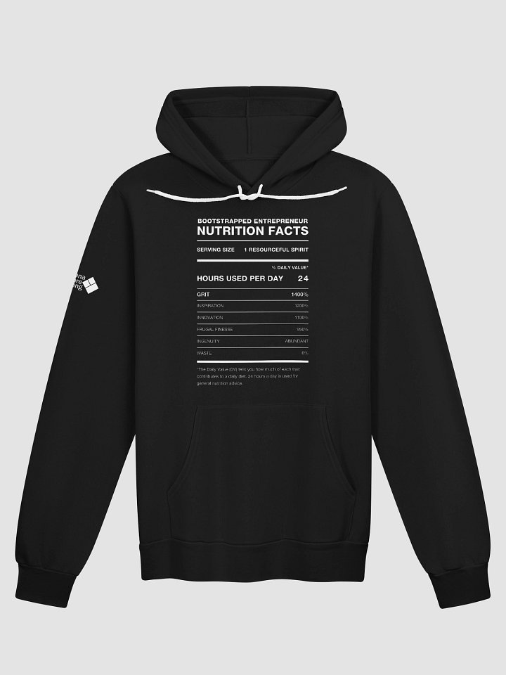BOOTSTRAPPED ENTREPRENEUR Nutrition Facts Comfort Hoodie product image (3)
