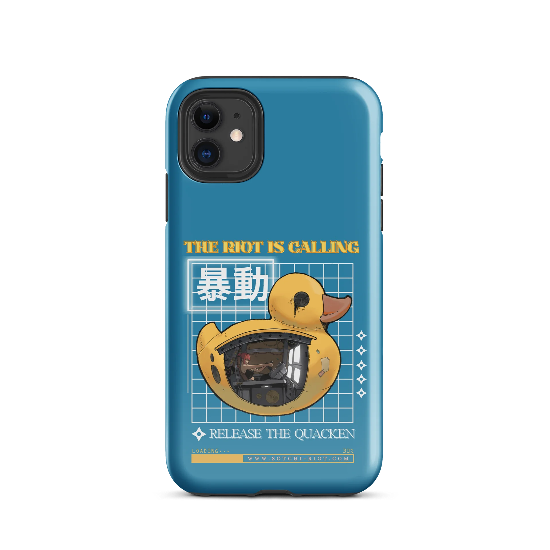 [iPhone Cases - POND WATER BLUE] THE RIOT IS CALLING. RELEASE THE QUACKEN product image (2)