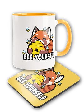 Bee Yourself Mug & Coaster Set
