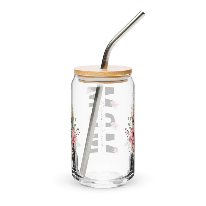 Floral Mom Life Can-Shaped Glass product image (2)
