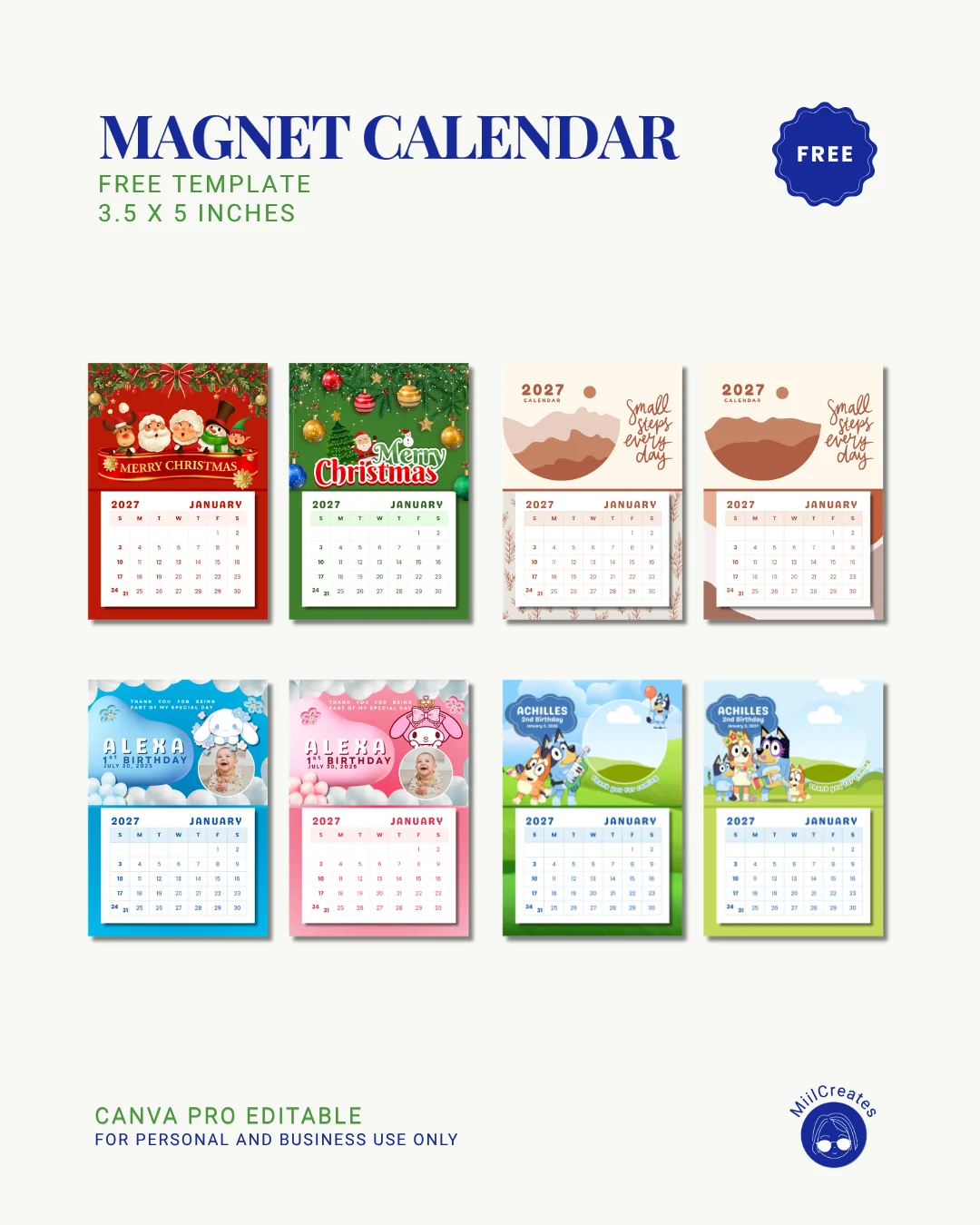 Free Ref Magnet 2027 Calendar product image (1)