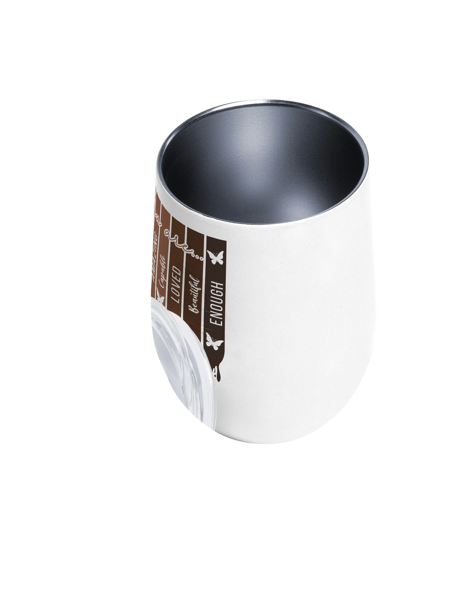 Melanin Stripes Inspirational Wine Tumbler for African American Black Women product image (3)