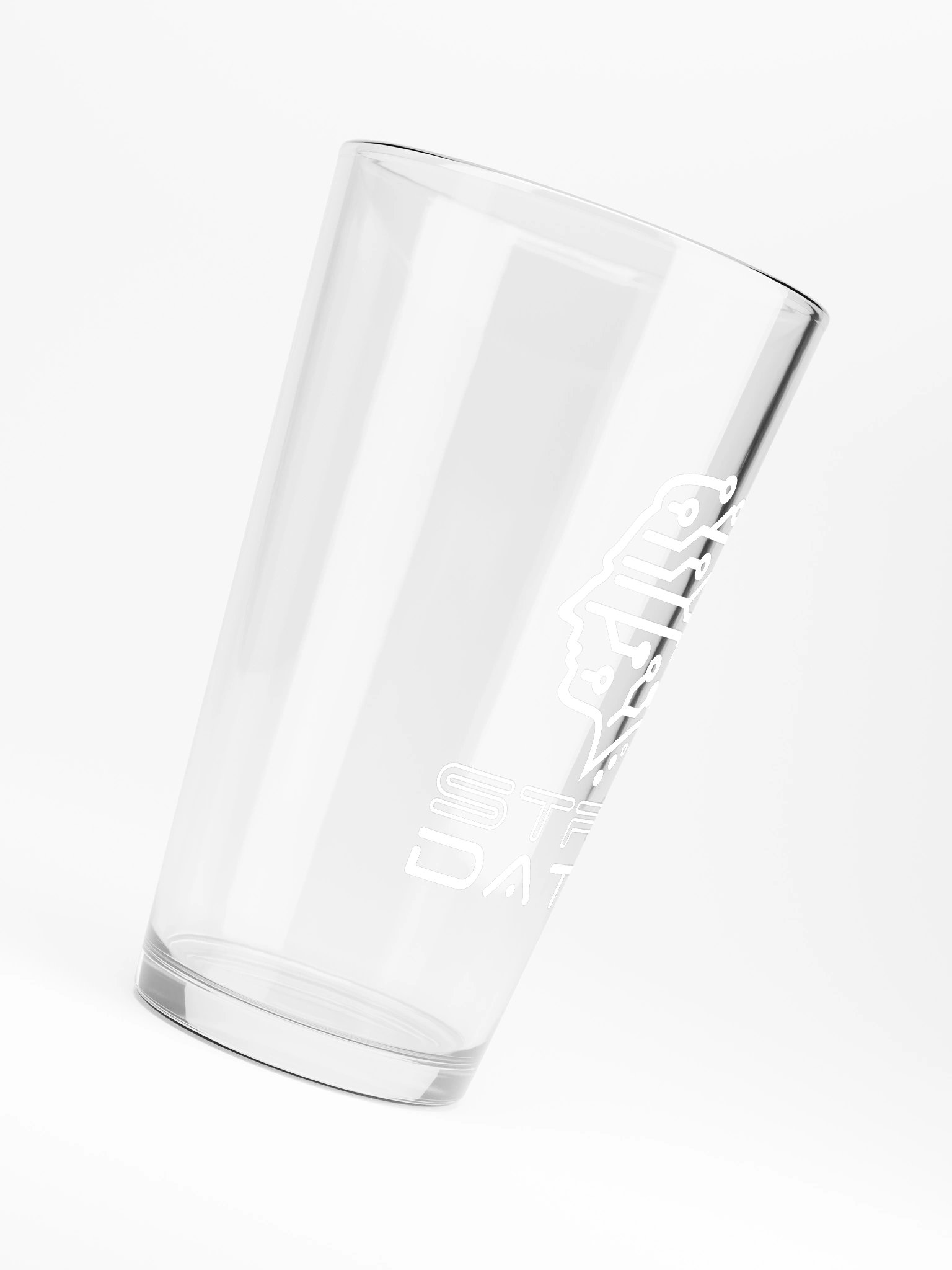 Glas | STFC Data Logo - weiß product image (6)