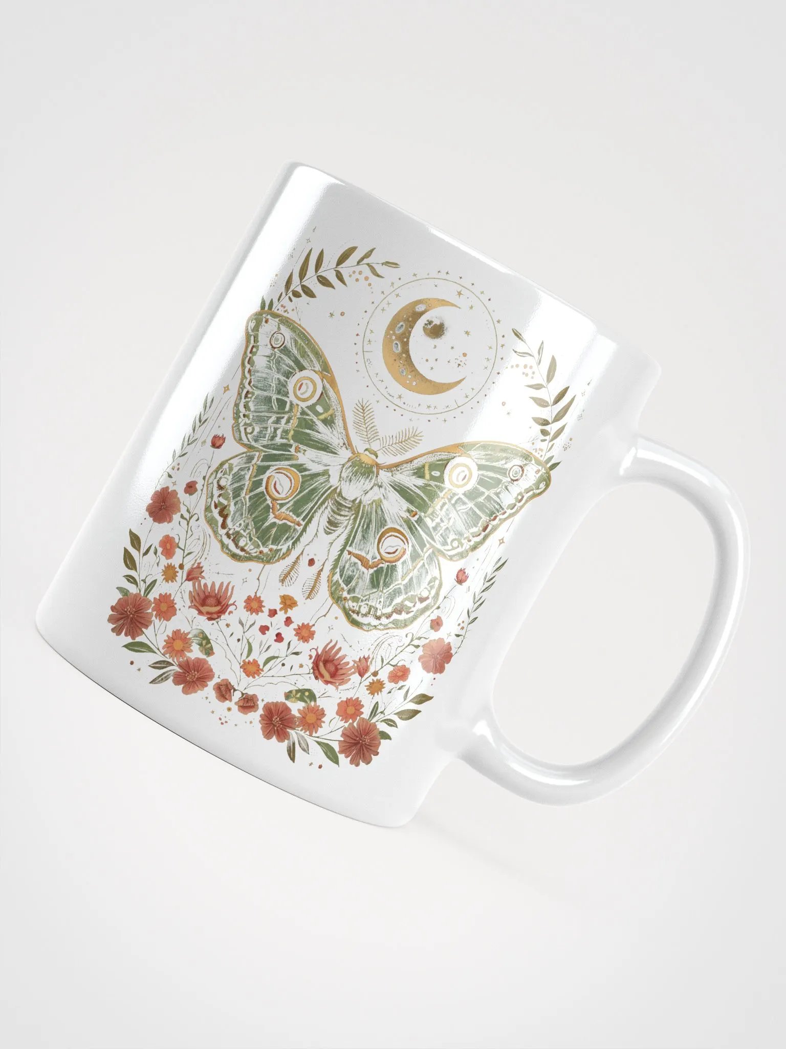 Celestial Moths Glossy Mug product image (6)