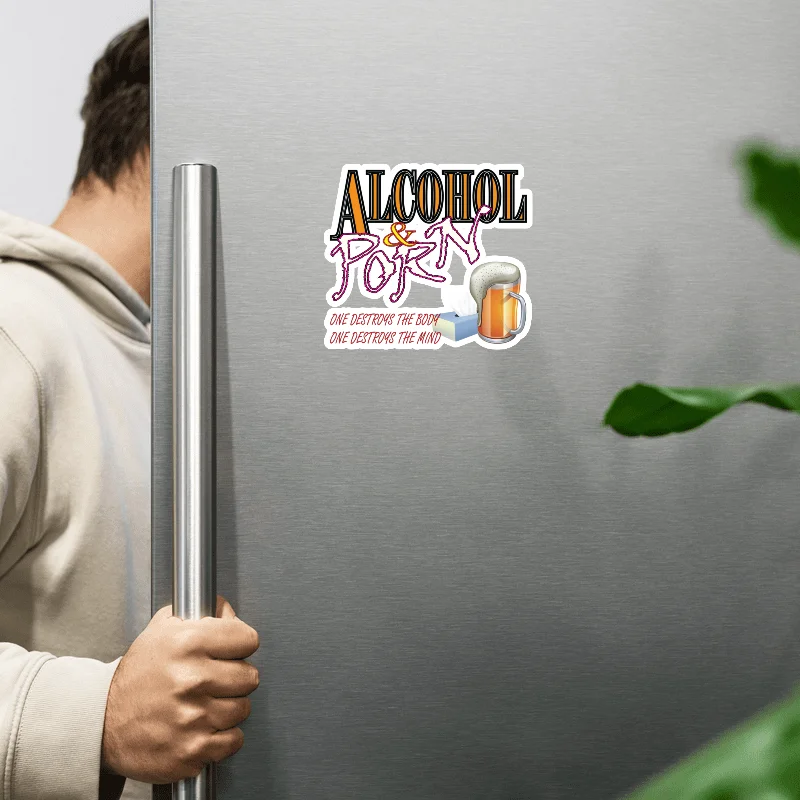 Alcohol & Porn - Die-Cut Magnets product image (5)