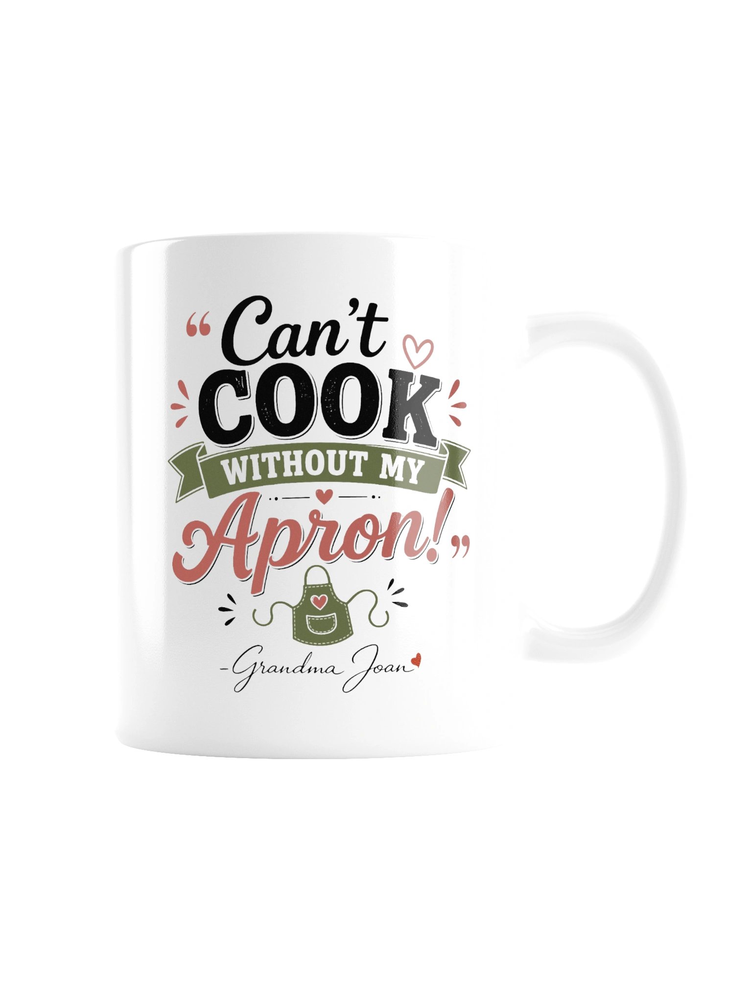 Can't Cook Without My Apron! - White Glossy Mug product image (4)