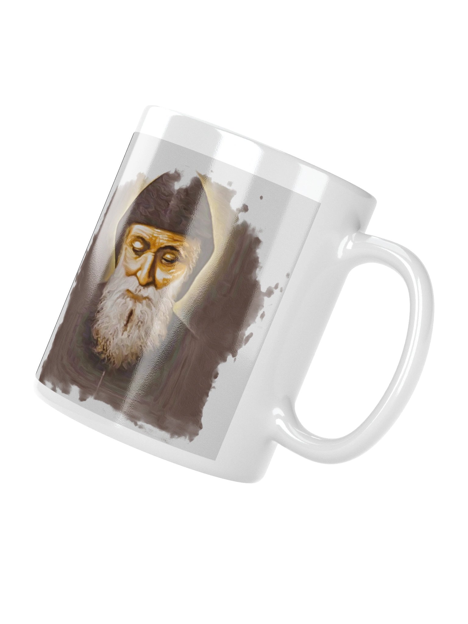 St. Sharbel White Glossy Mug product image (9)