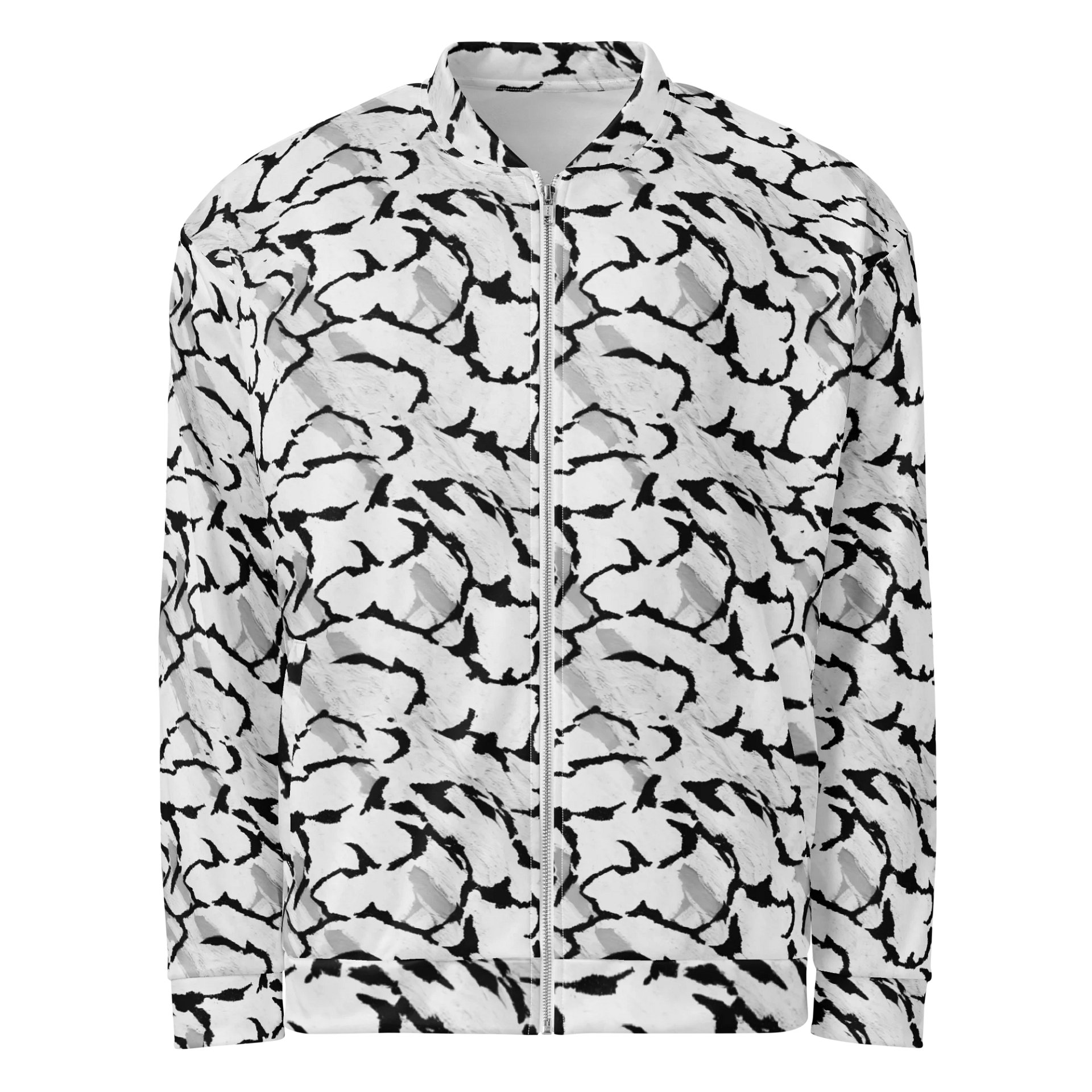 Black White Bomber Jacket product image (1)