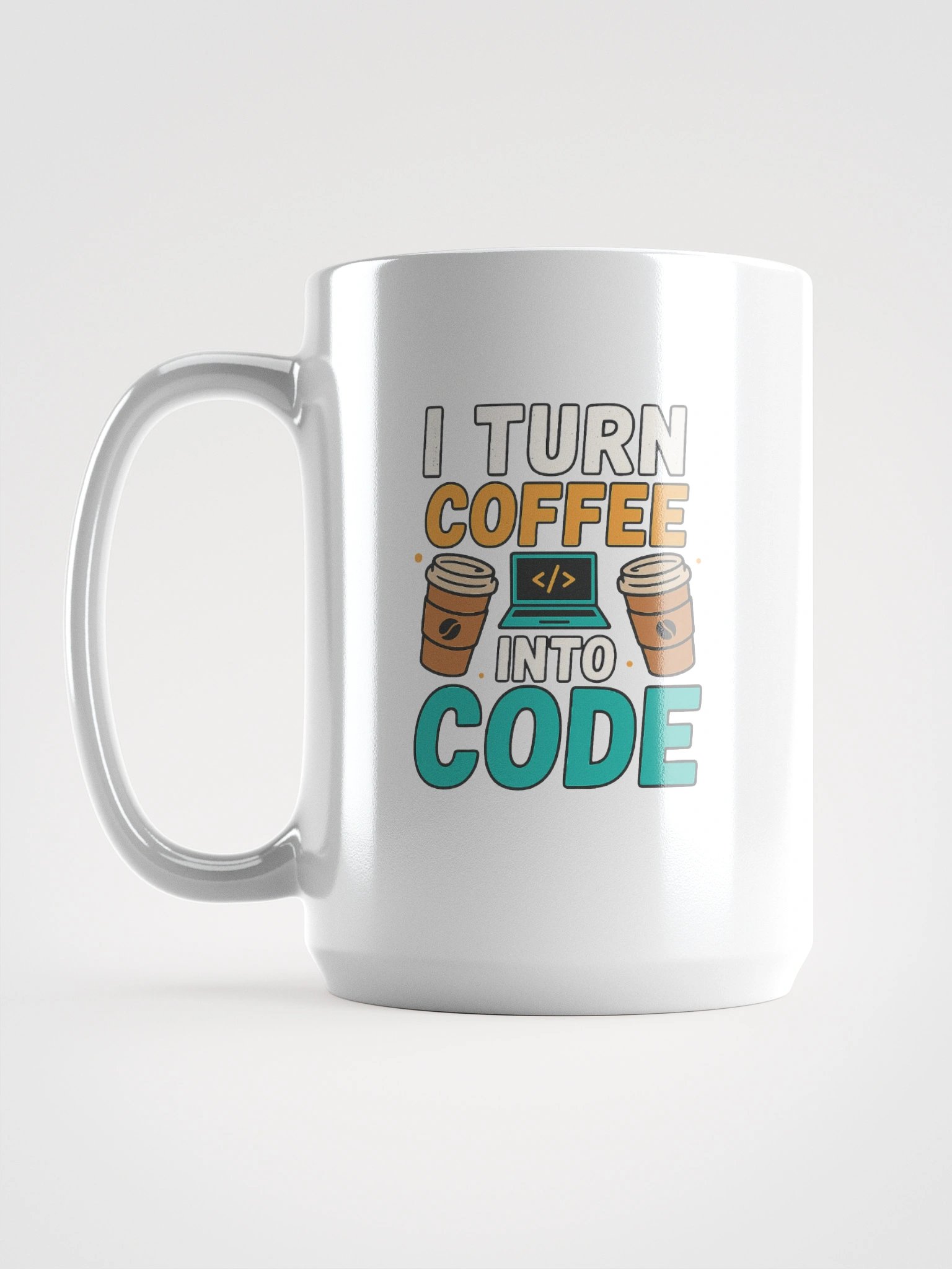 I Turn Coffee Into CODE Stickers Mug product image (6)