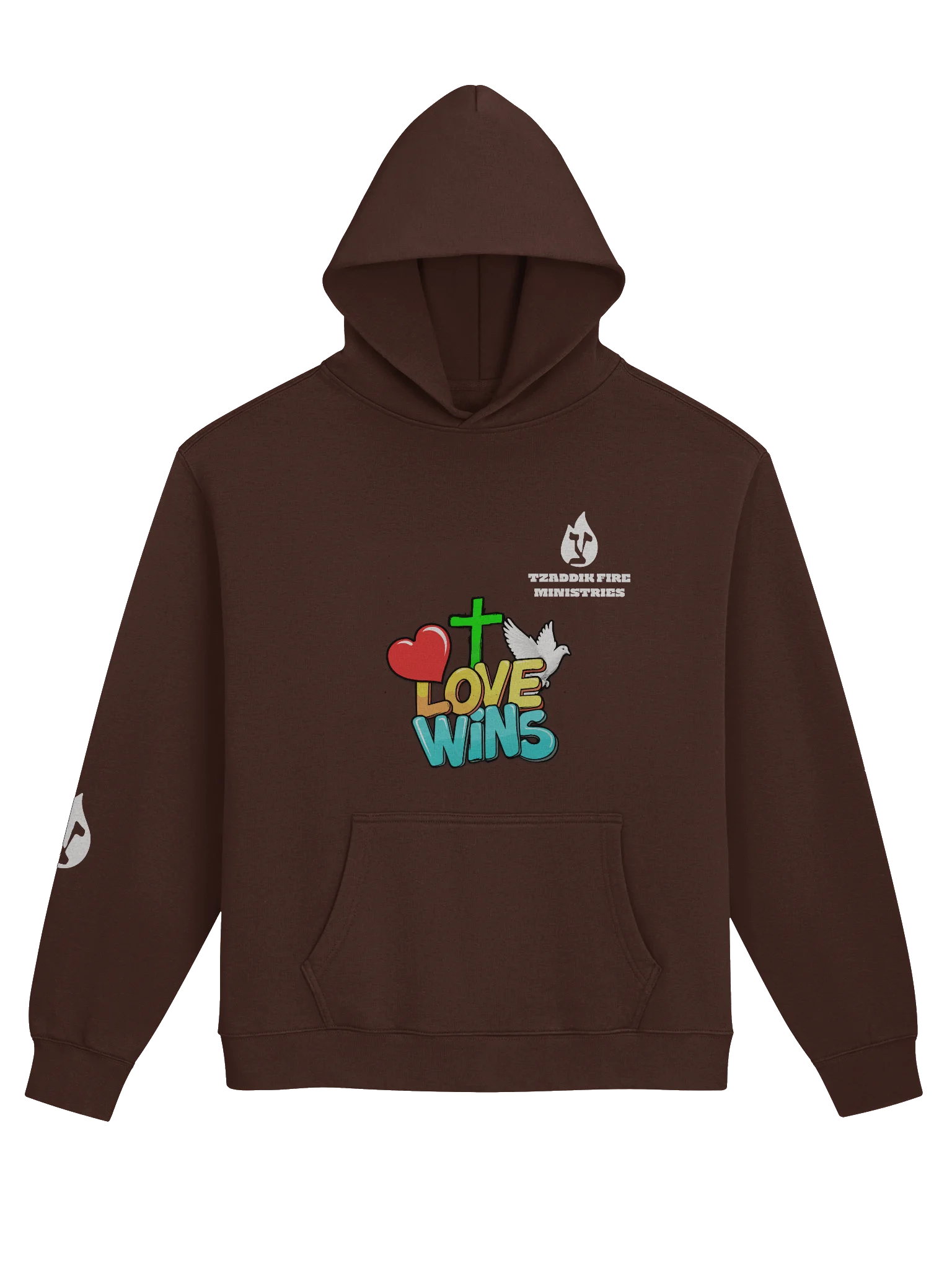 TZADDIK FIRE MINISTRIES OUTREACH MERCH HEAVY HOODIE - LOVE WINS product image (9)