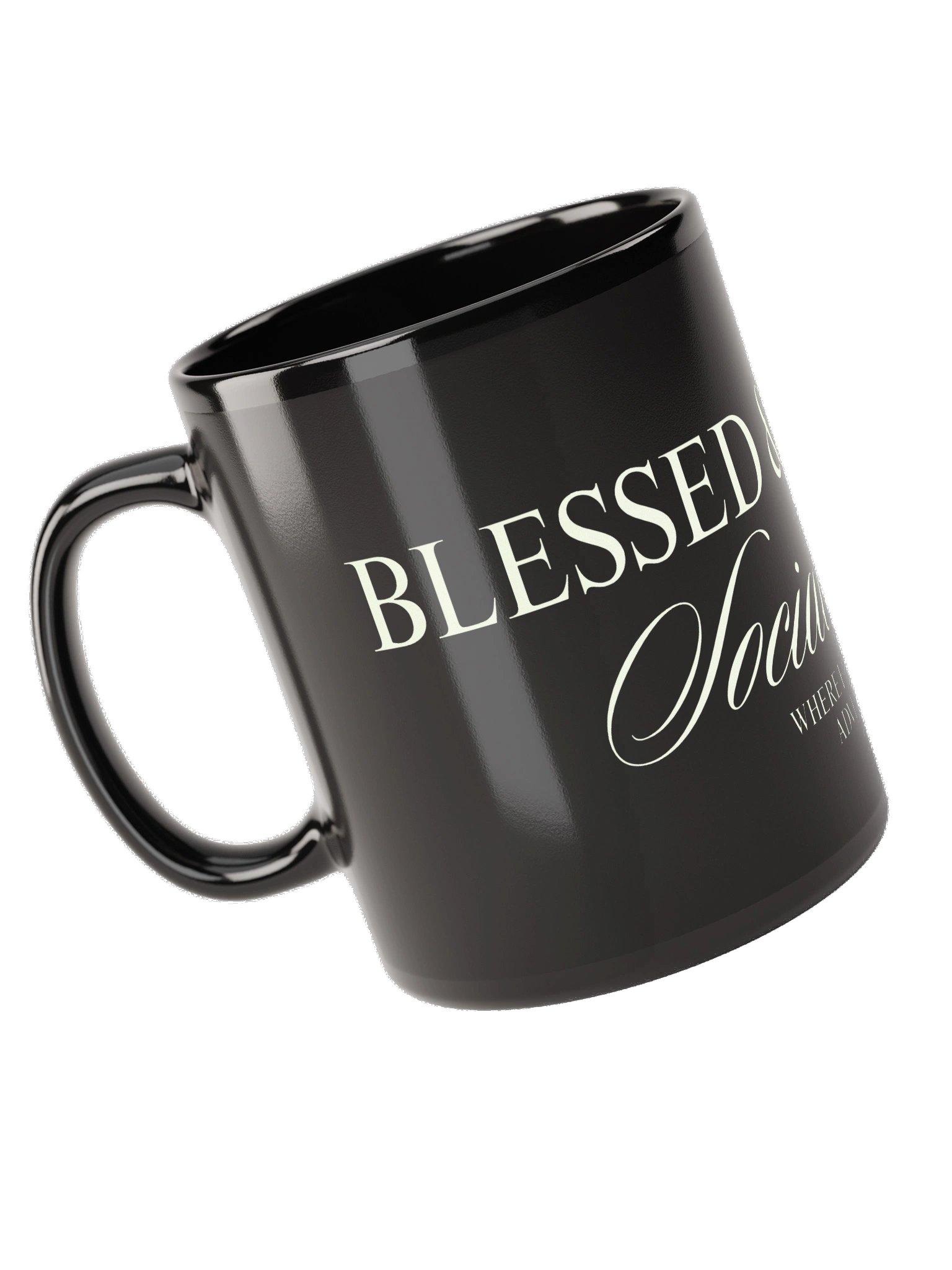 Blessed & Favored Social Club Coffee Mug | Inspirational Christian Ceramic Mug product image (9)