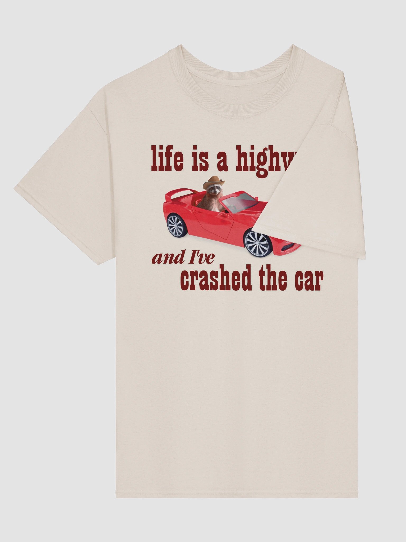 Life is a Highway - Raccoon T-shirt product image (16)