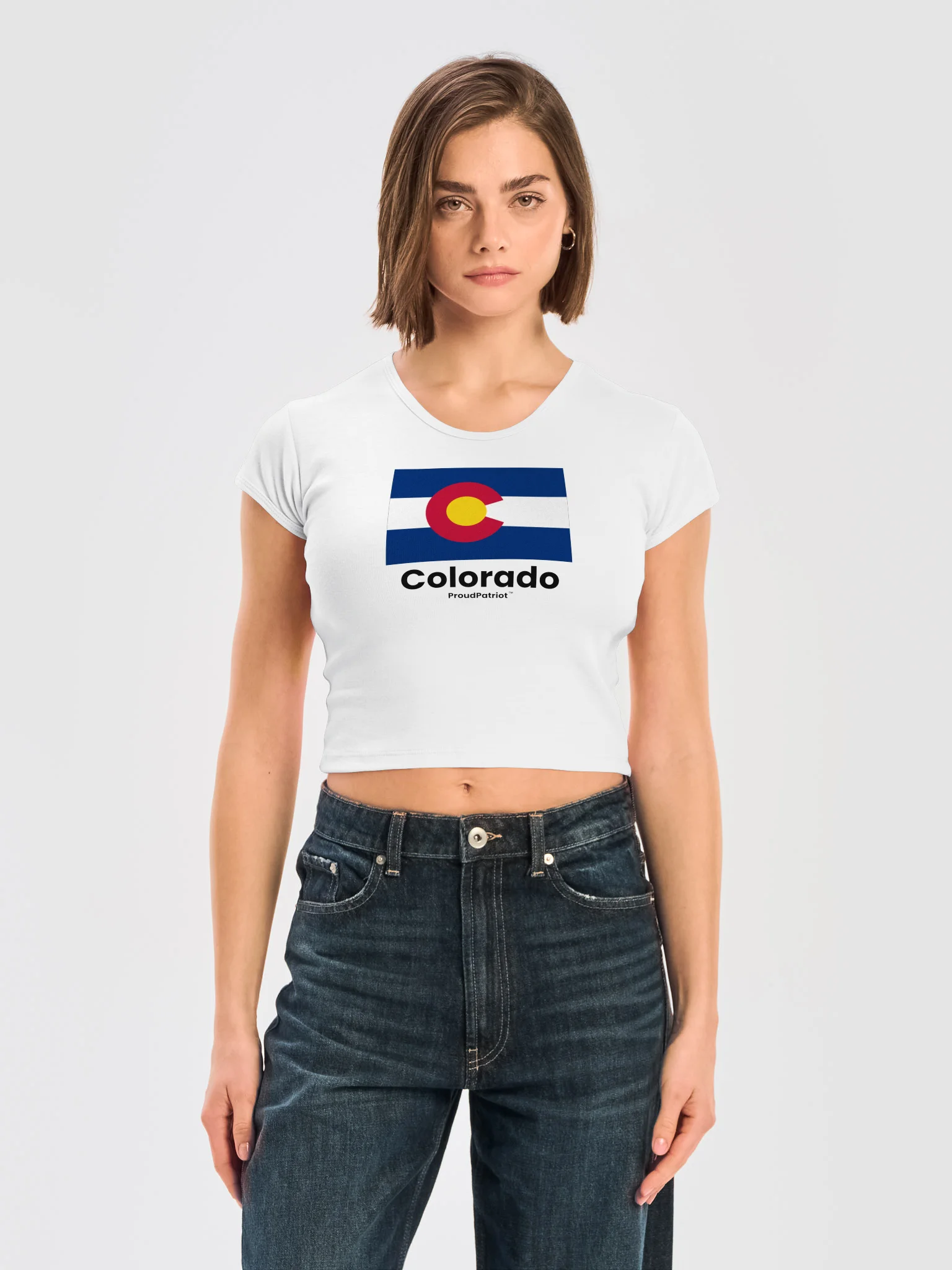 Colorado Women's Ribbed Baby Tee Crop Top product image (1)