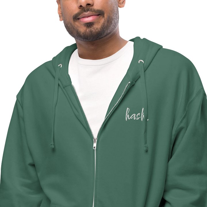 fw25 "script" zip-up hoodie product image (2)