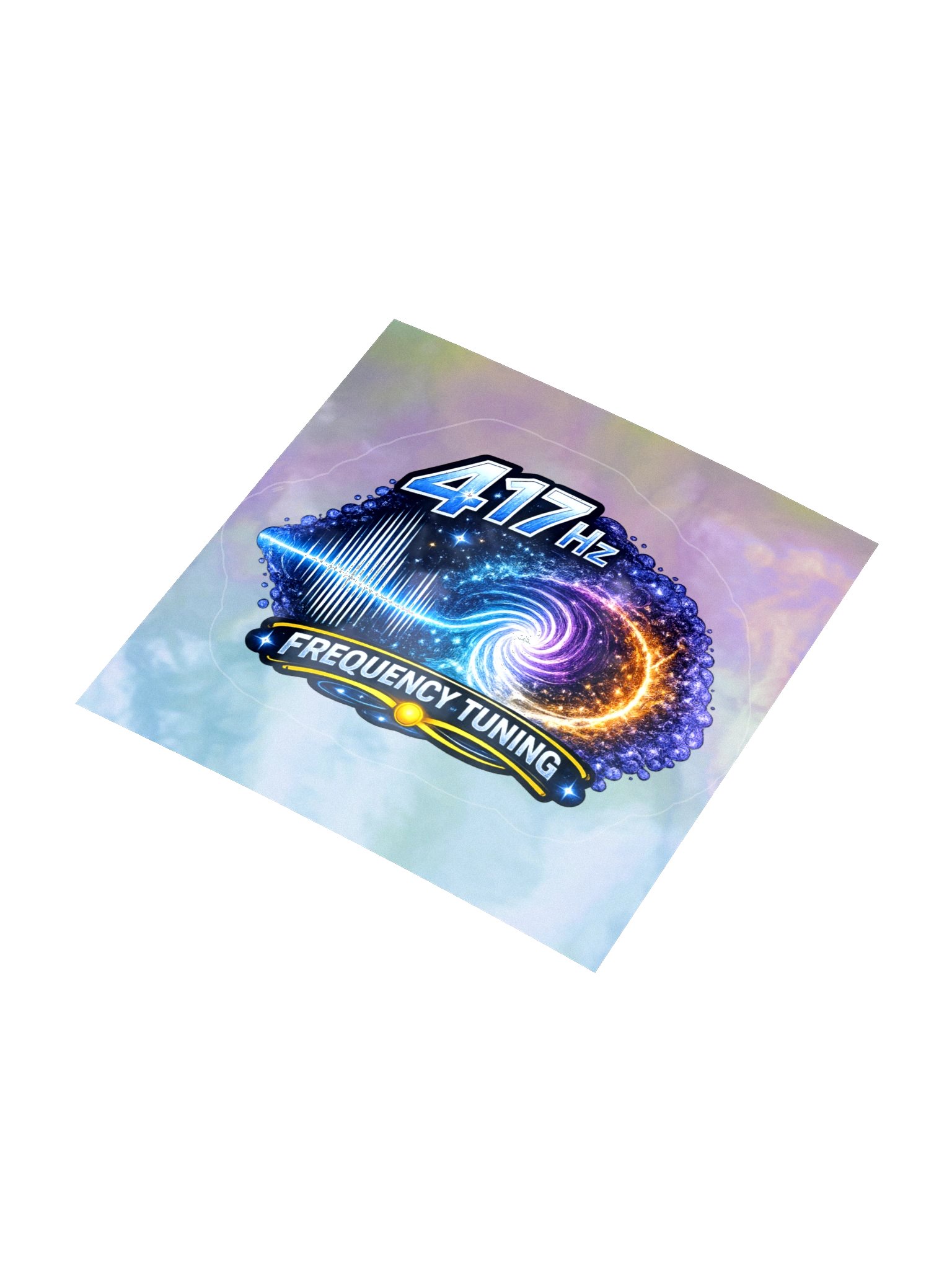 417 Hz Frequency Sticker on Holographic backing product image (7)