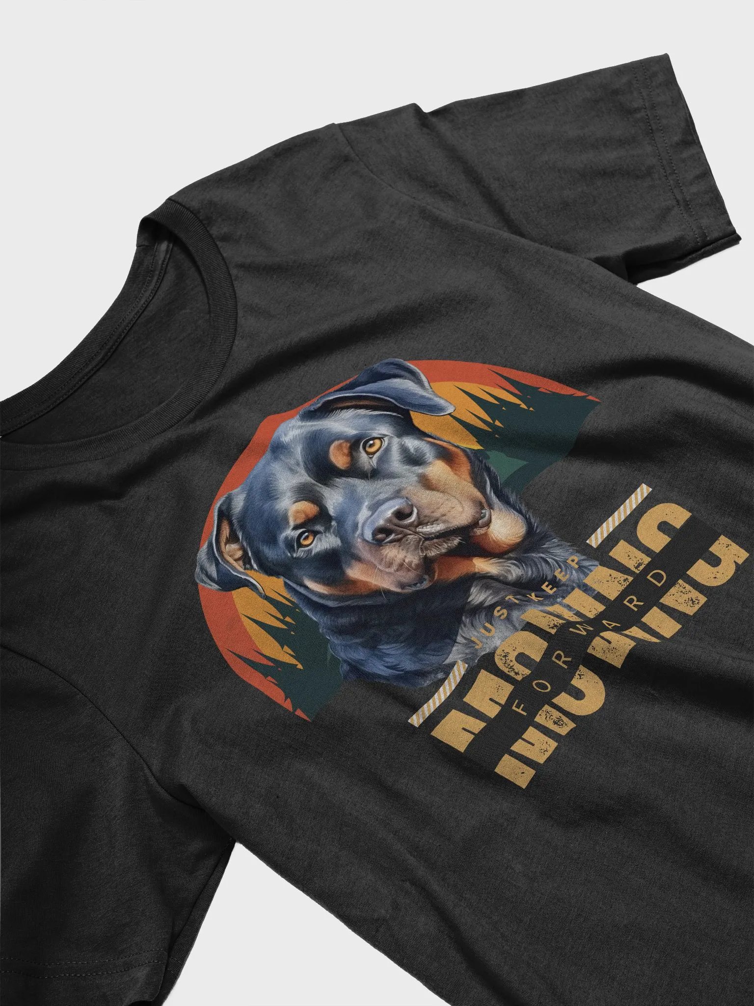 Rottweiler Keep Moving Forward Regular Fit T-shirt product image (4)
