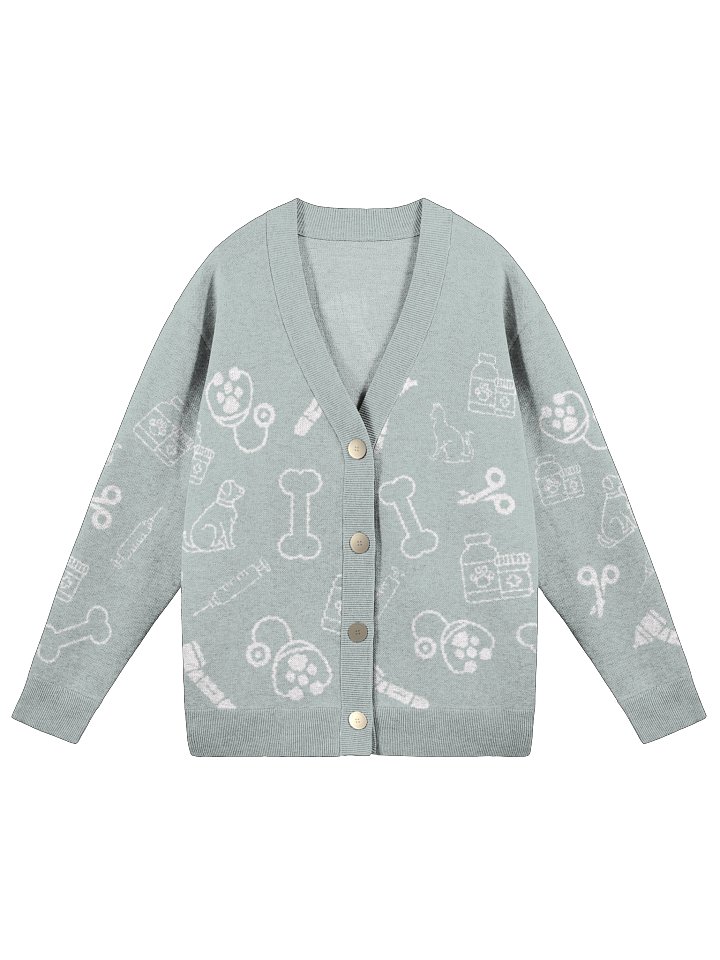 Vet Med Knit Cardigan - Powder Blue product image (1)